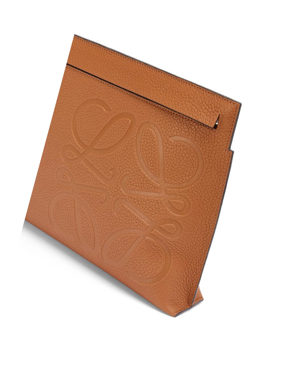 Loewe T Pouch in grained calfskin Tan | ENBUV-2793