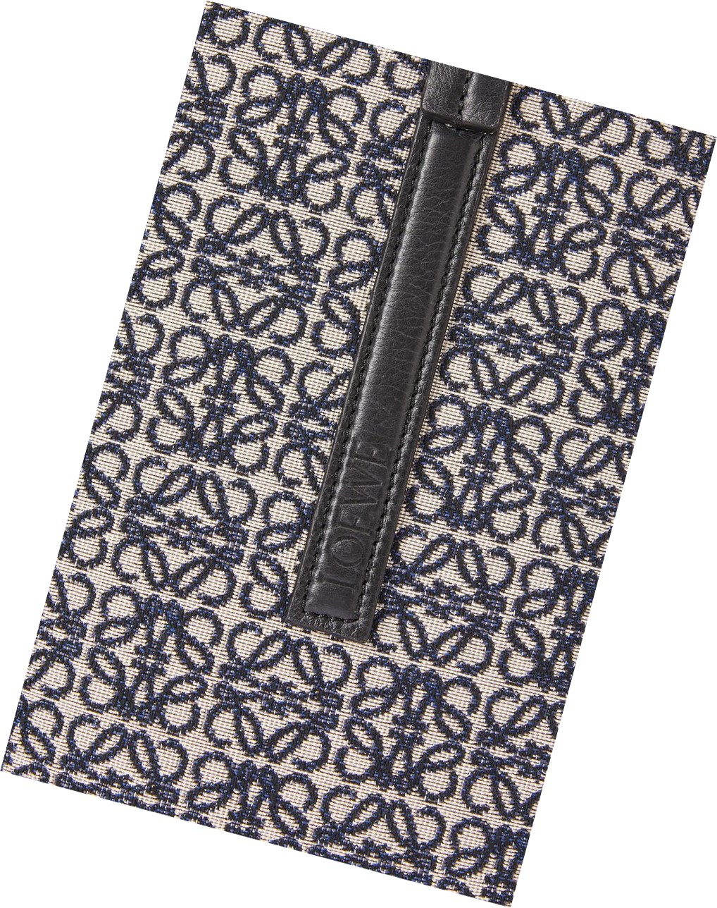 Loewe T Tote bag in Anagram jacquard and calfskin Azul Marino Negros | OBSWH-4725