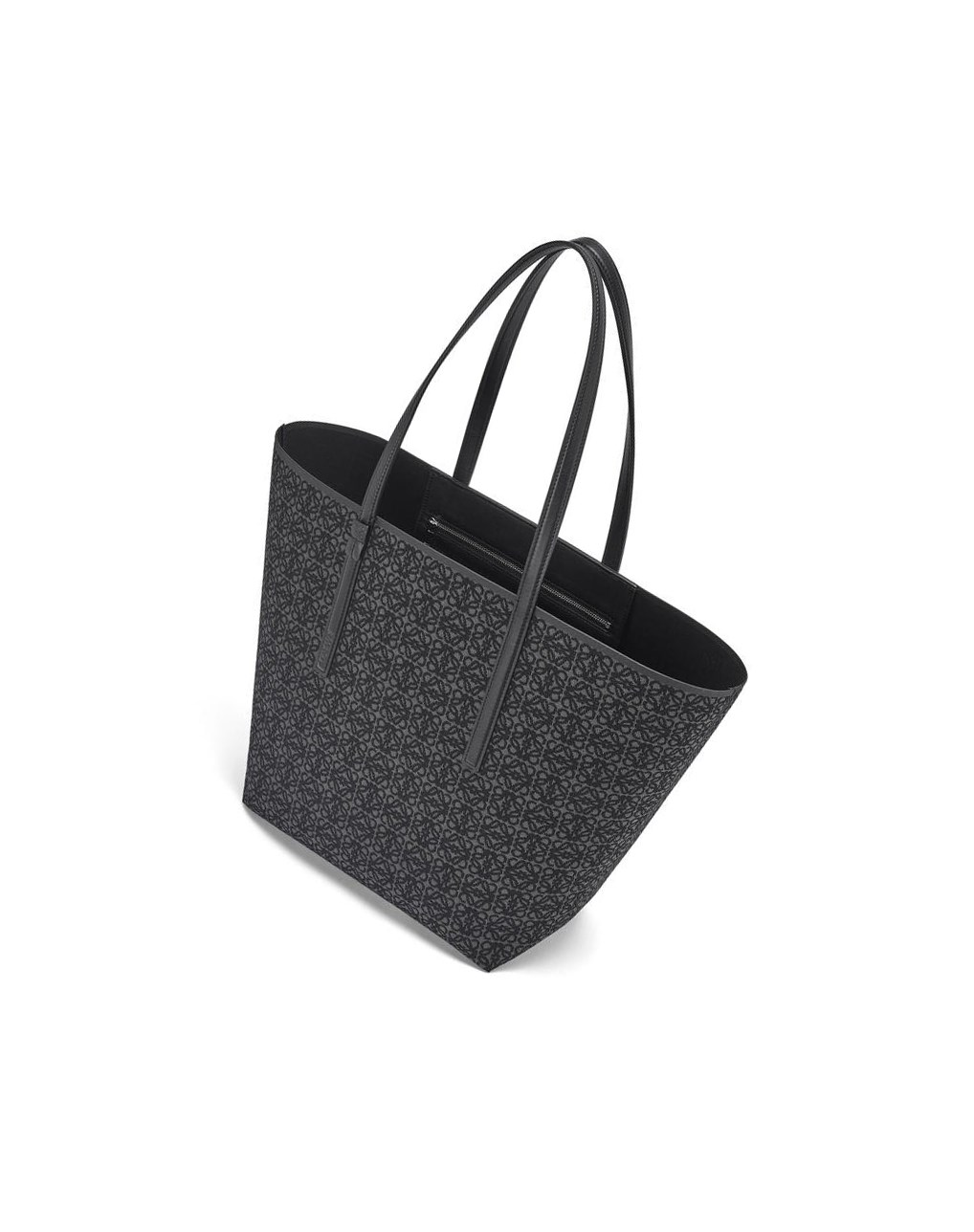 Loewe T Tote bag in Anagram jacquard and calfskin Negros | QWKIG-7981