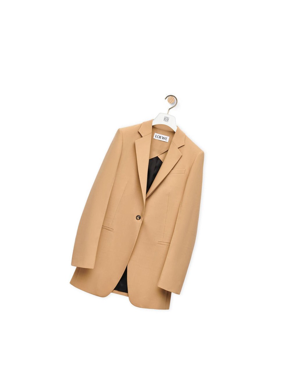 Loewe Tailored jacket in wool Beige | PAOKZ-7248
