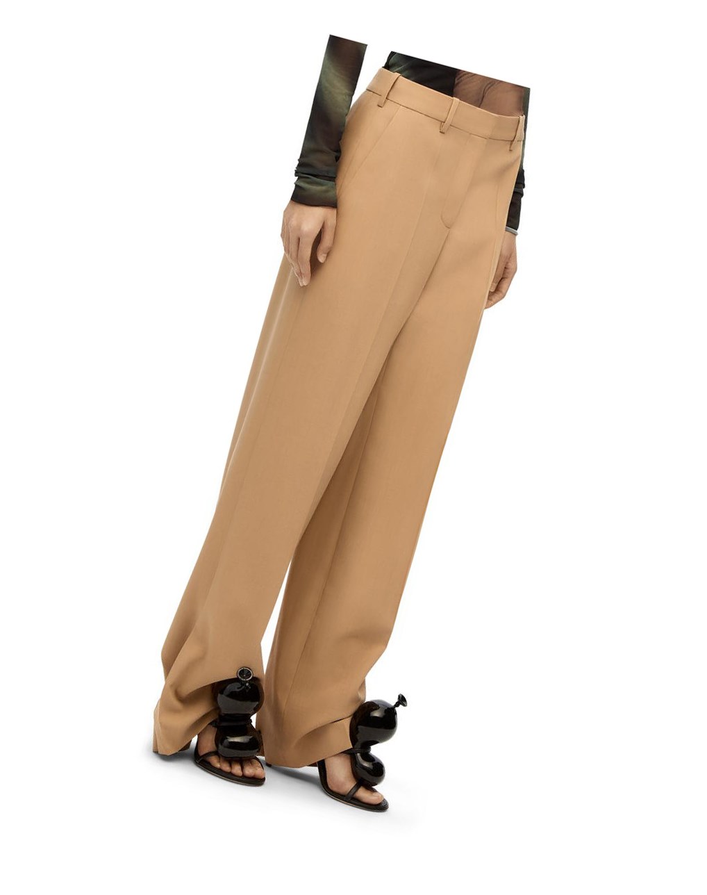 Loewe Tailored trousers in wool Beige | QHPMN-1689