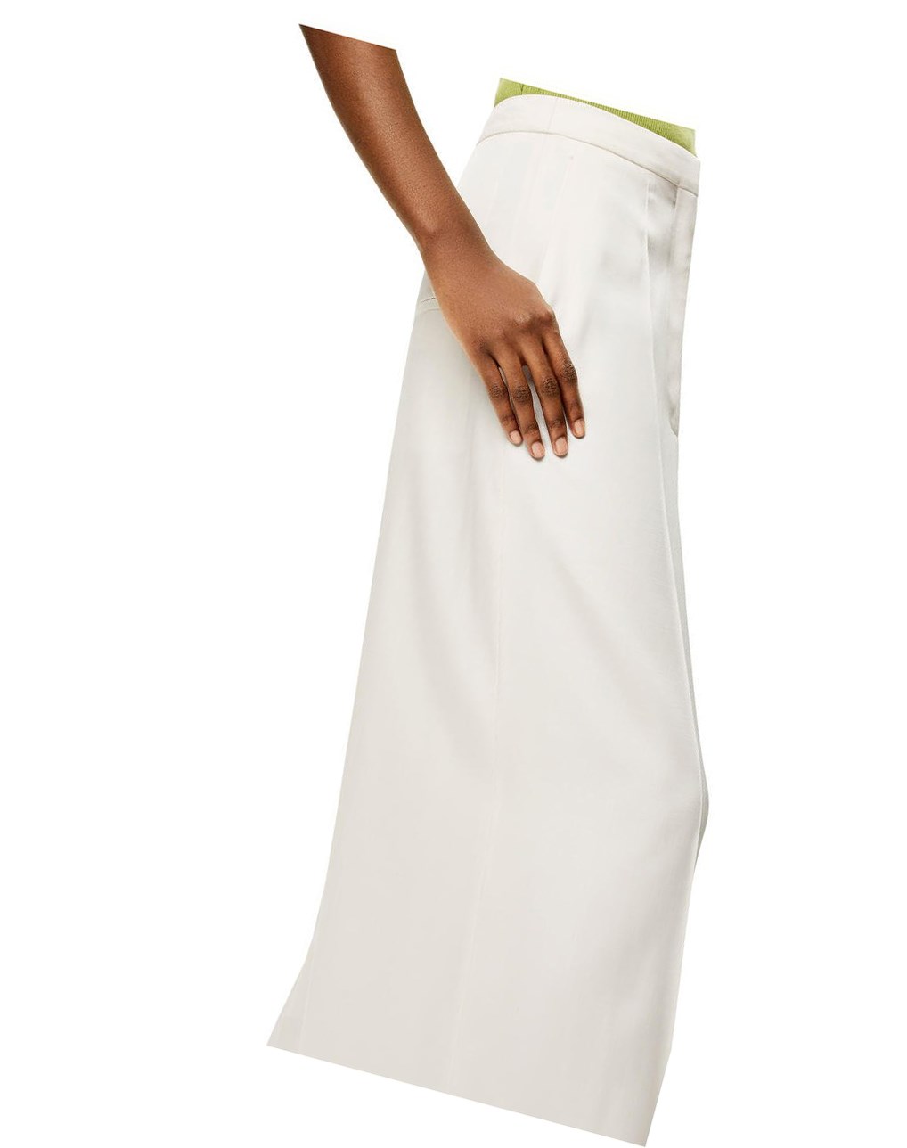 Loewe Tailored trousers in wool and silk Ivory | SZITP-4623