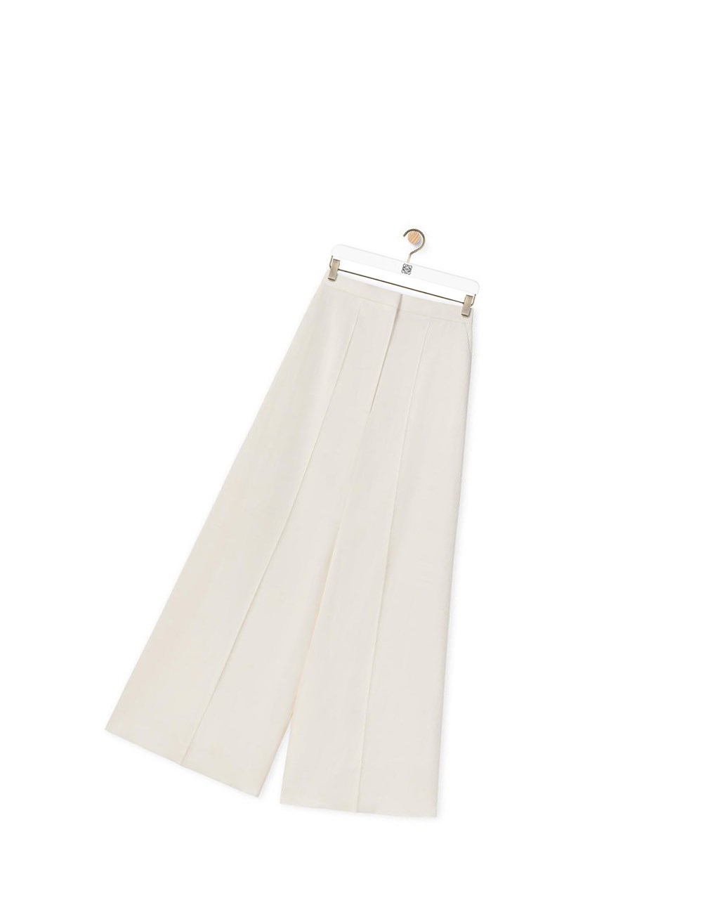 Loewe Tailored trousers in wool and silk Ivory | SZITP-4623