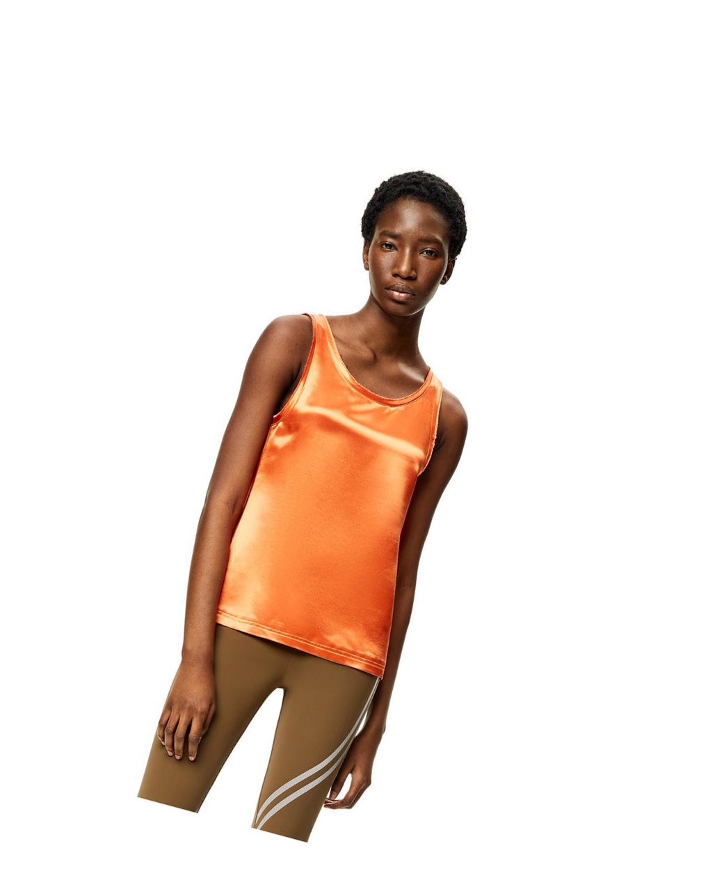 Loewe Tank top in satin Naranjas | HZAVJ-6583