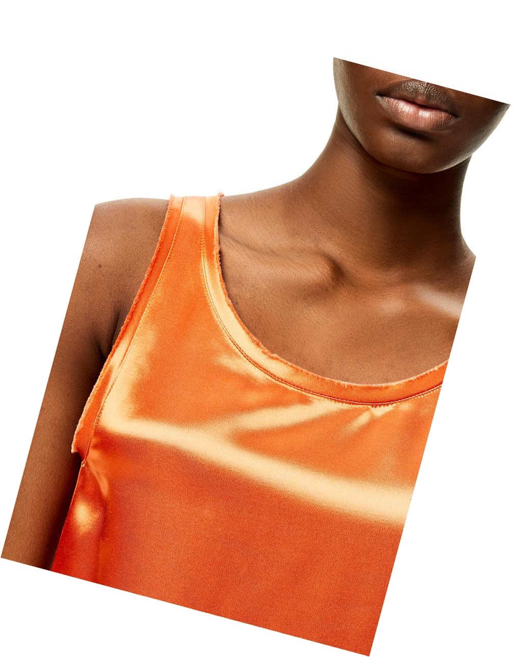 Loewe Tank top in satin Naranjas | HZAVJ-6583
