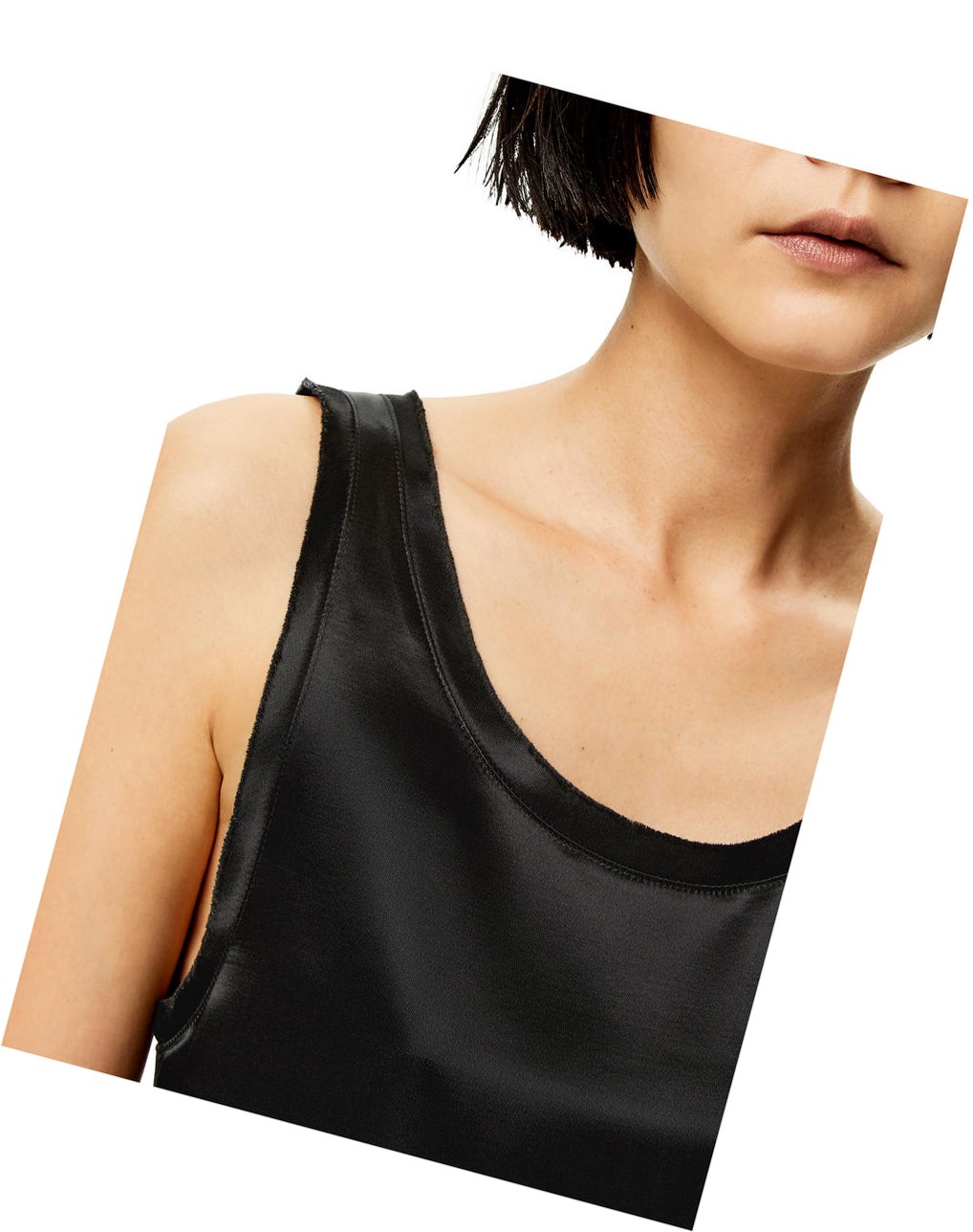 Loewe Tank top in satin Negros | PONJH-2463