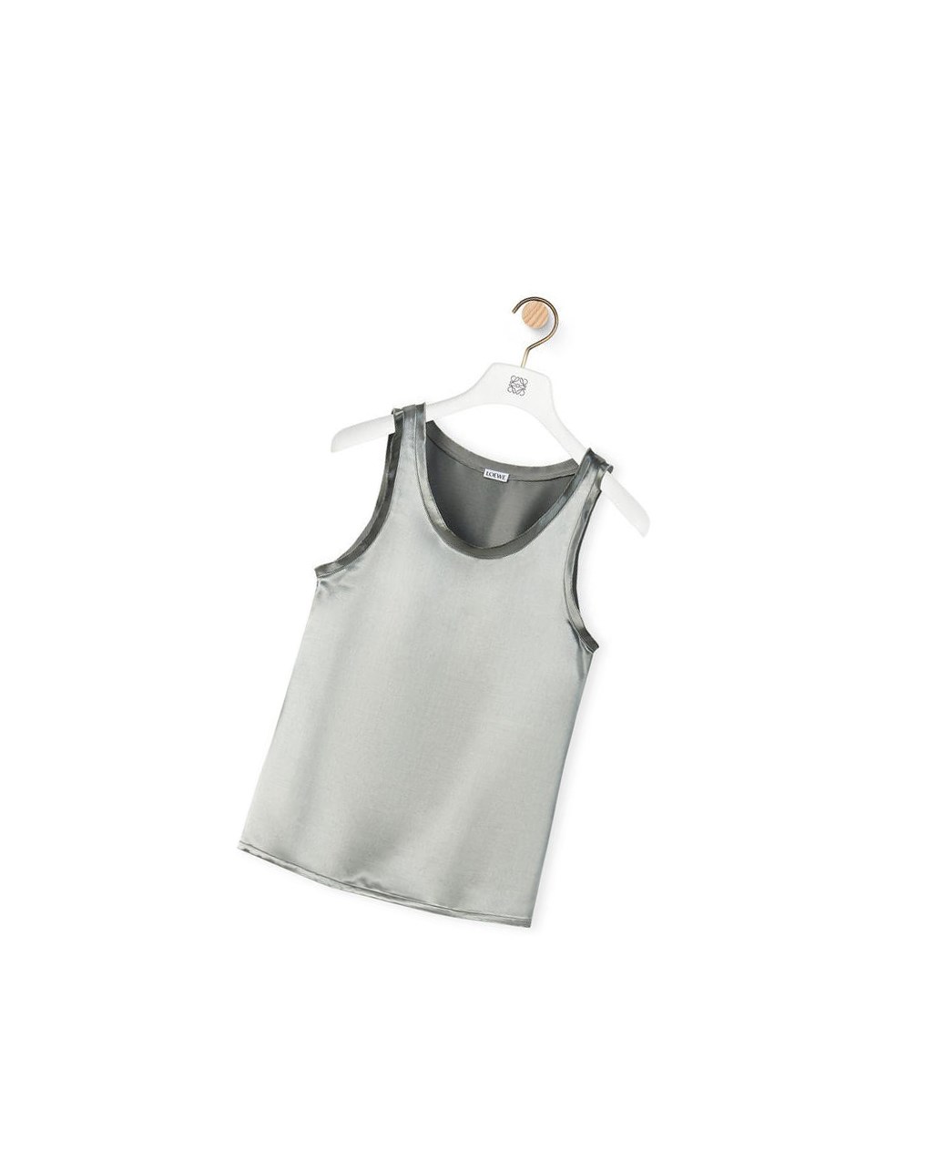 Loewe Tank top in satin Plateadas | QCJVF-2918