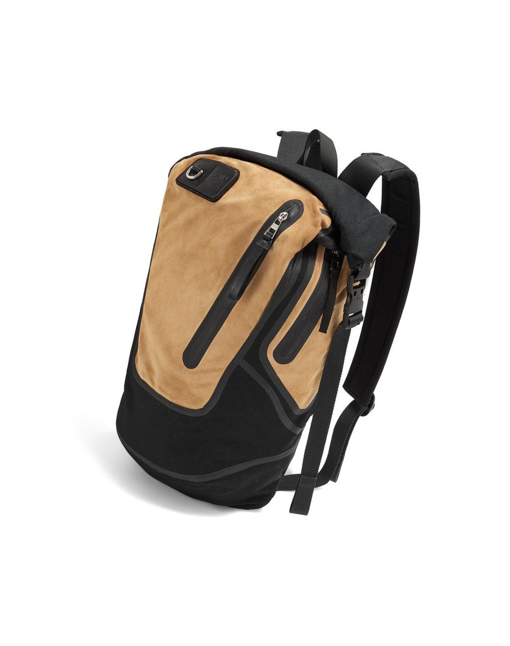 Loewe Technical backpack in recycled canvas and suede Negros Dorados Oscuro | TRZAV-2654