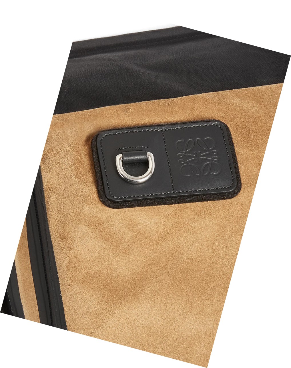Loewe Technical backpack in recycled canvas and suede Negros Dorados Oscuro | TRZAV-2654