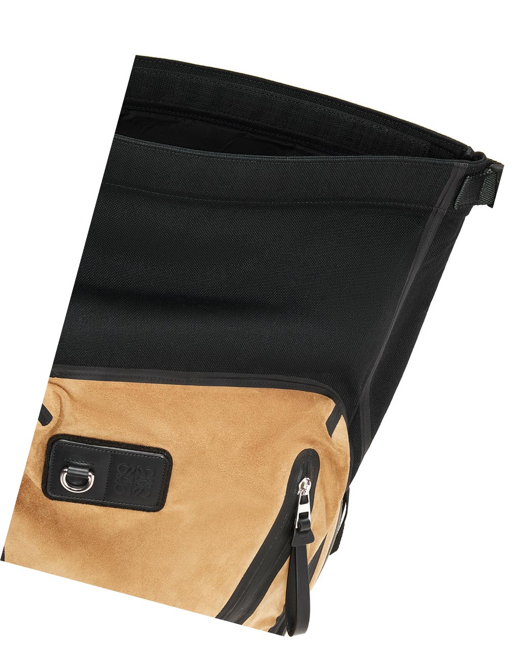 Loewe Technical backpack in recycled canvas and suede Negros Dorados Oscuro | TRZAV-2654