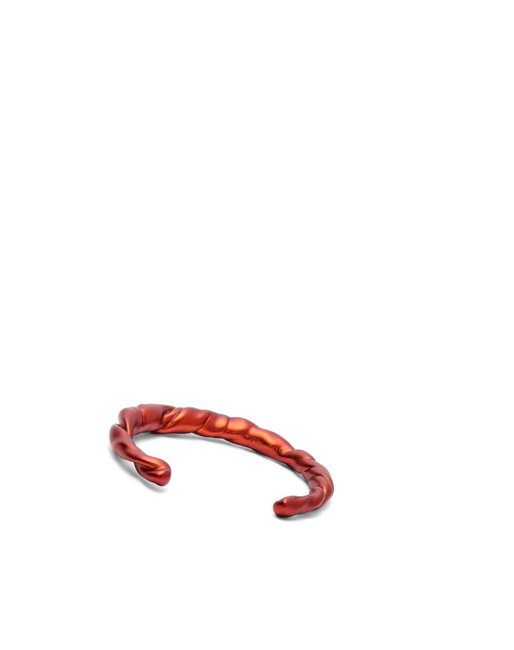 Loewe Thin nappa twist cuff in sterling silver Rojos Naranjas | OWFEC-9078