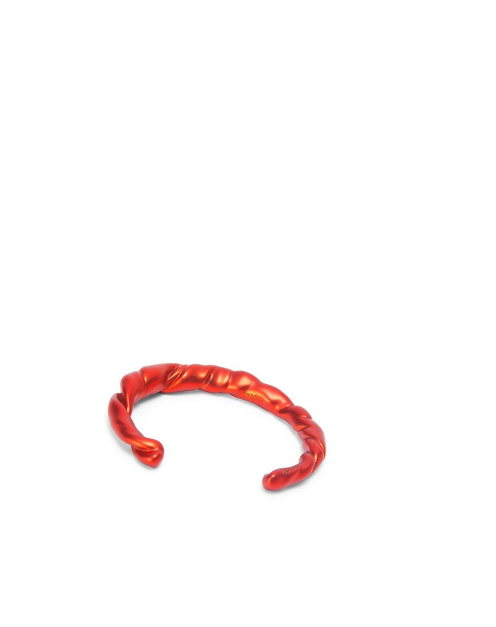 Loewe Thin nappa twist cuff in sterling silver Rojos Naranjas | OWFEC-9078