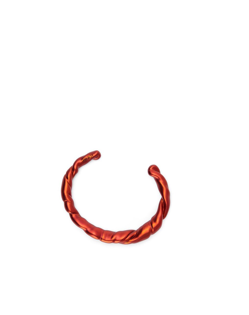 Loewe Thin nappa twist cuff in sterling silver Rojos Naranjas | OWFEC-9078