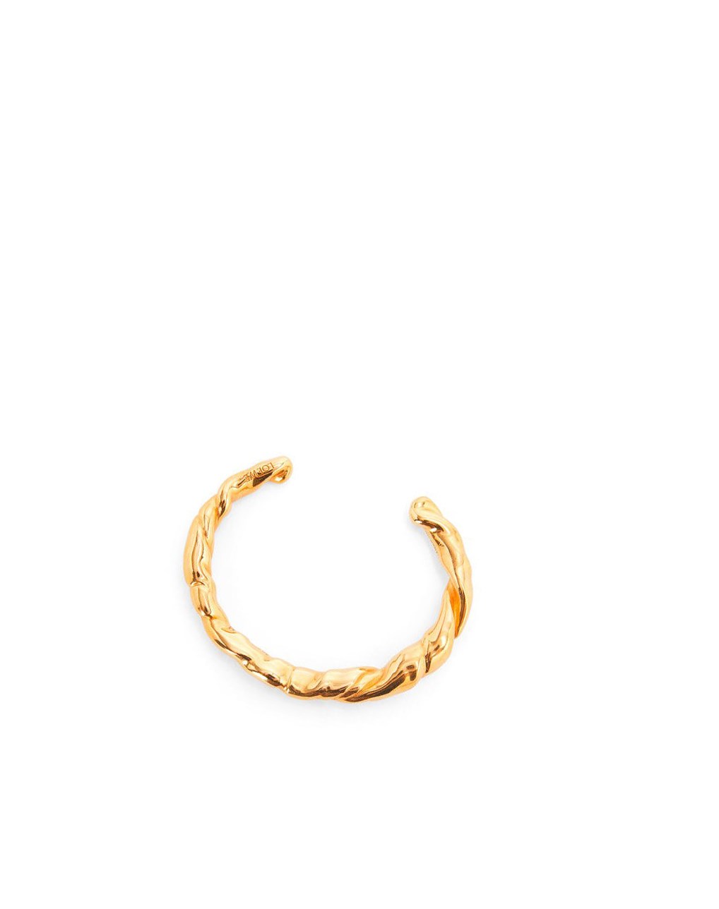 Loewe Thin nappa twist cuff in sterling silver Dorados | QOLJP-9846