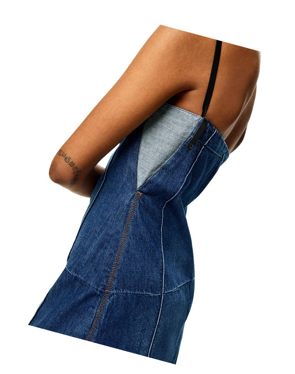 Loewe Tiras dress in denim Washed Denim | SNCZR-4760