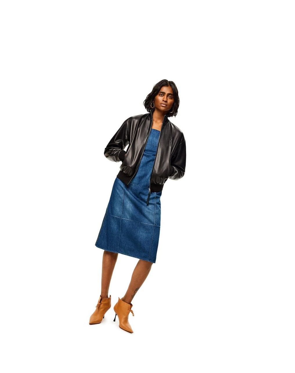 Loewe Tiras dress in denim Washed Denim | SNCZR-4760