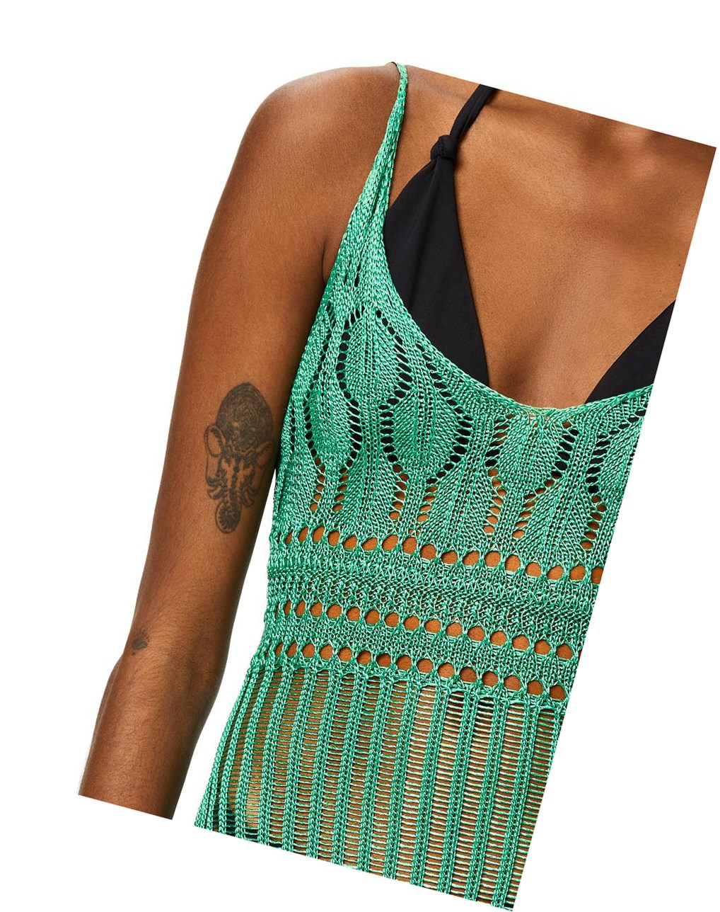 Loewe Tiras dress in viscose Verdes | OFDSN-8549