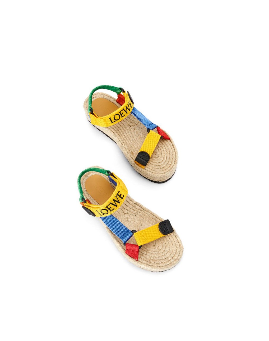 Loewe Tiras espadrille in nylon Amarillos | GYOSM-7369
