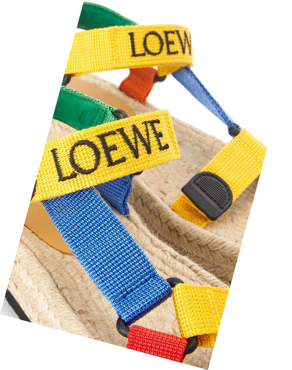 Loewe Tiras espadrille in nylon Amarillos | GYOSM-7369