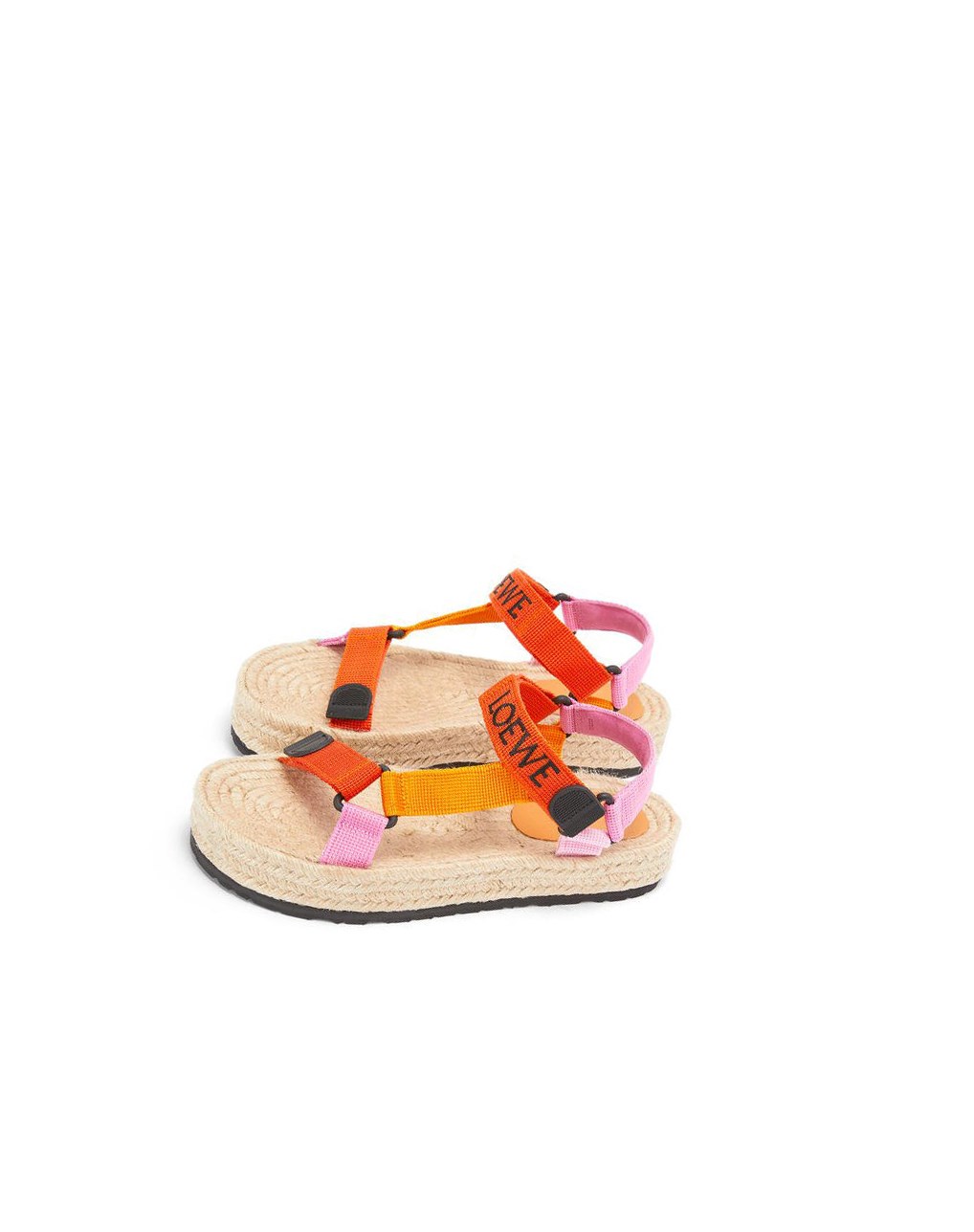 Loewe Tiras espadrille in nylon Naranjas Multicolor | IEPZA-0251