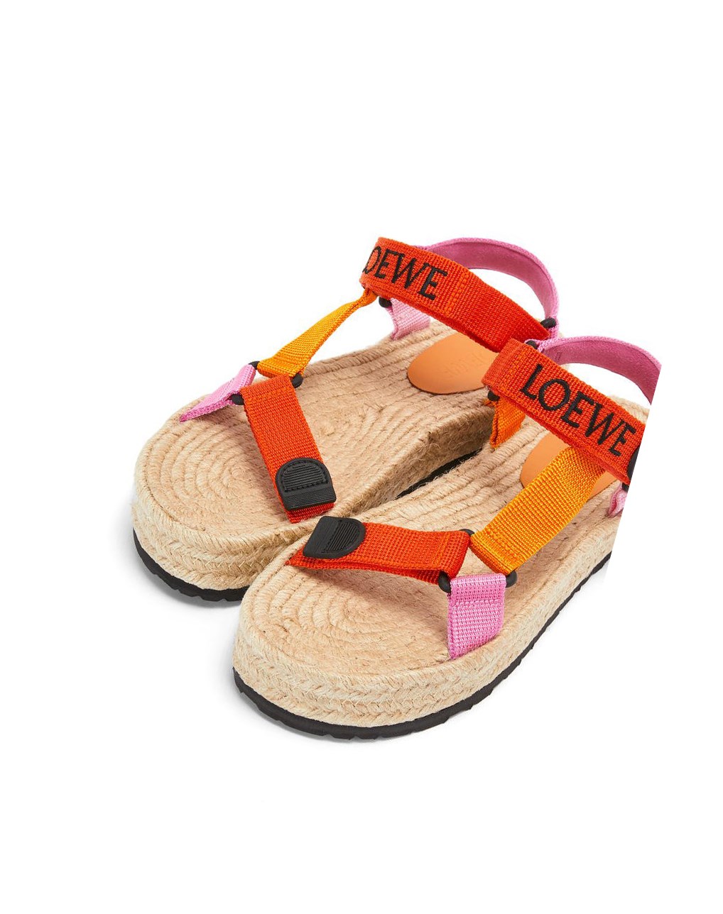 Loewe Tiras espadrille in nylon Naranjas Multicolor | IEPZA-0251