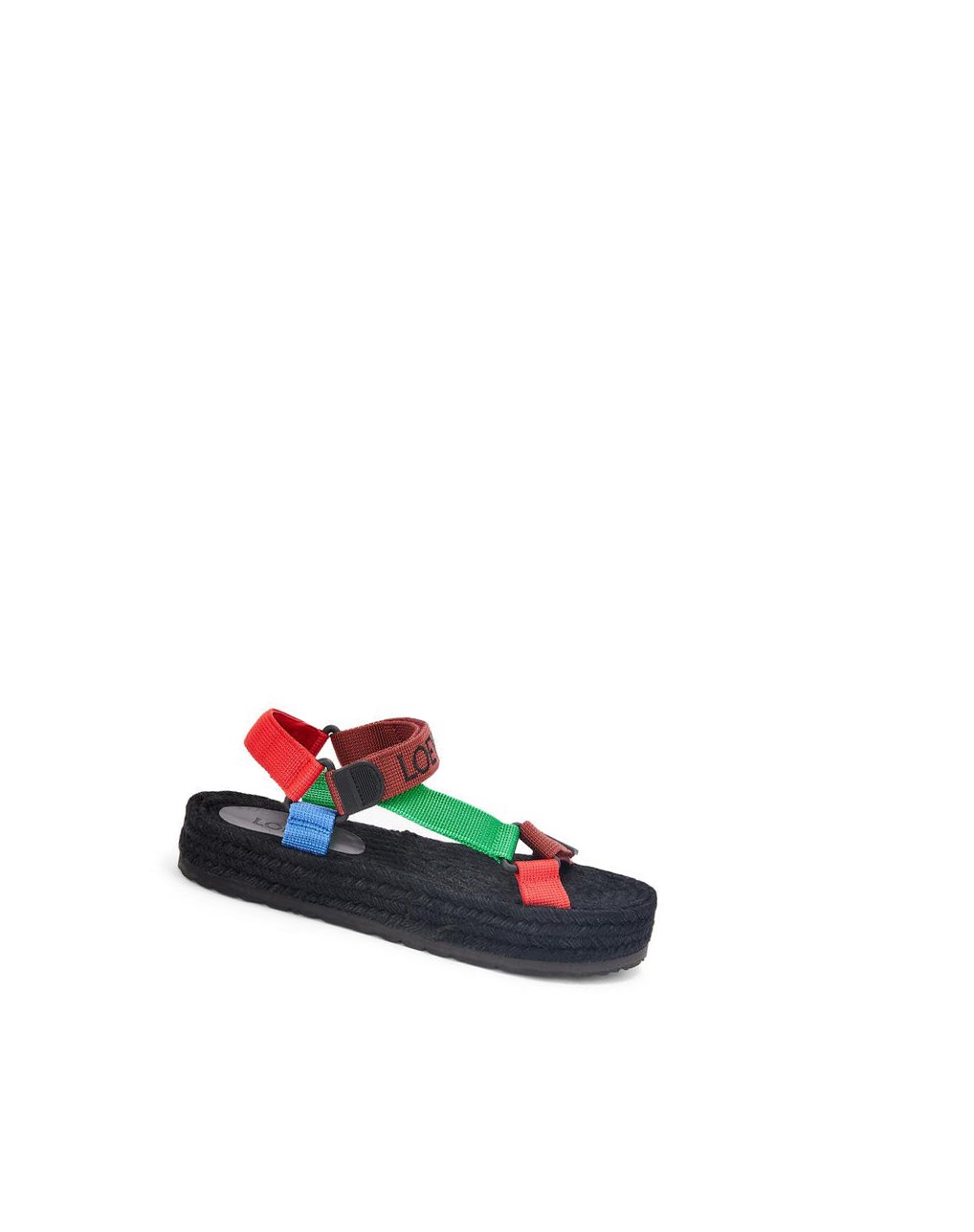 Loewe Tiras espadrille in nylon Rojos Multicolor | FHPRX-6501