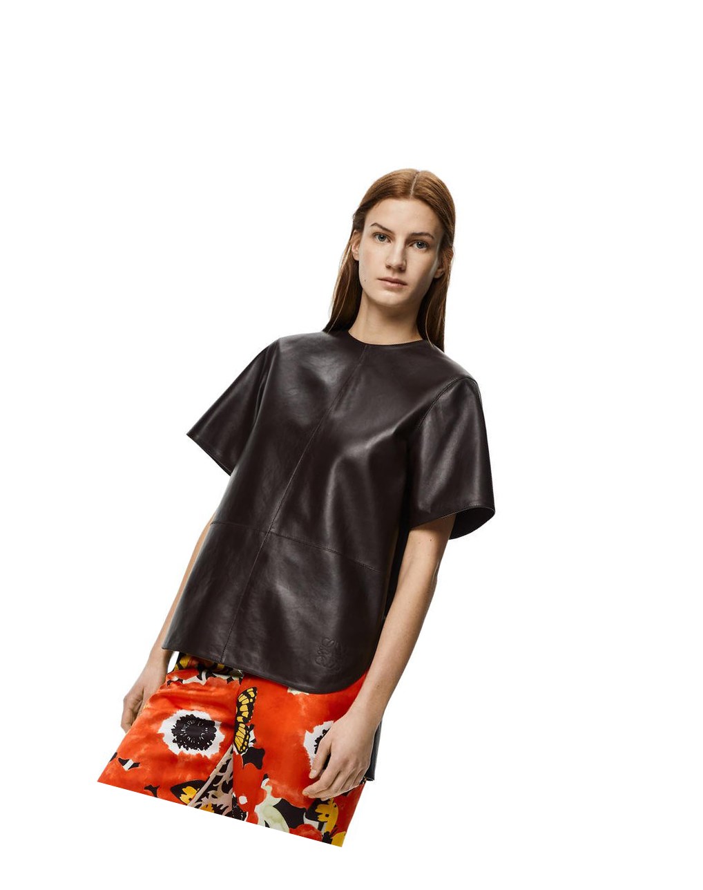 Loewe Top in nappa Negros Marrom | ZIANK-9013