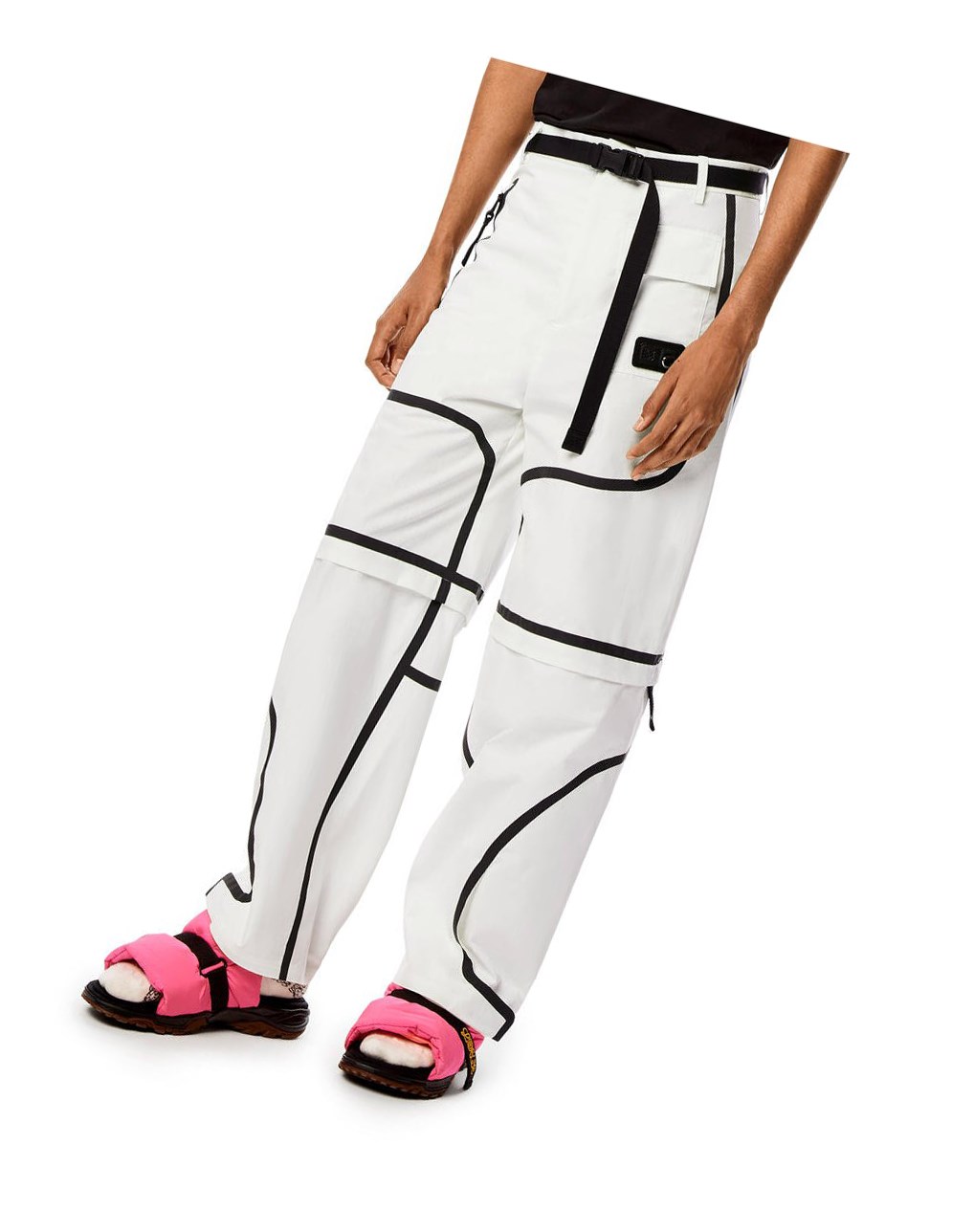 Loewe Trek trousers in cotton Blancos Negros | PIXSK-6914