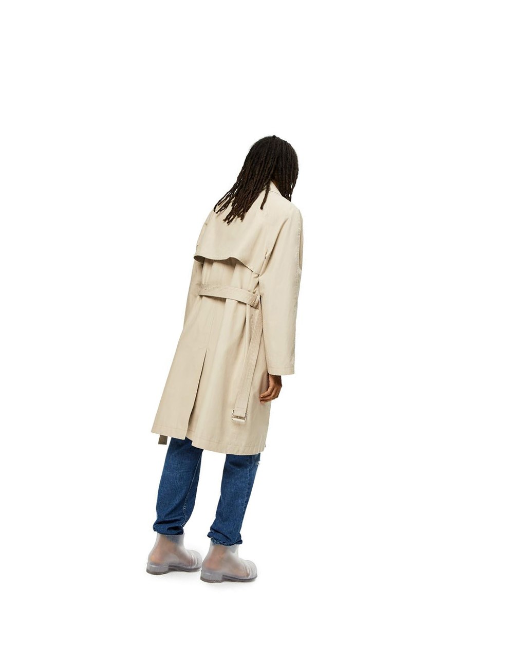 Loewe Trench coat in cotton Grises | CBDYU-9024