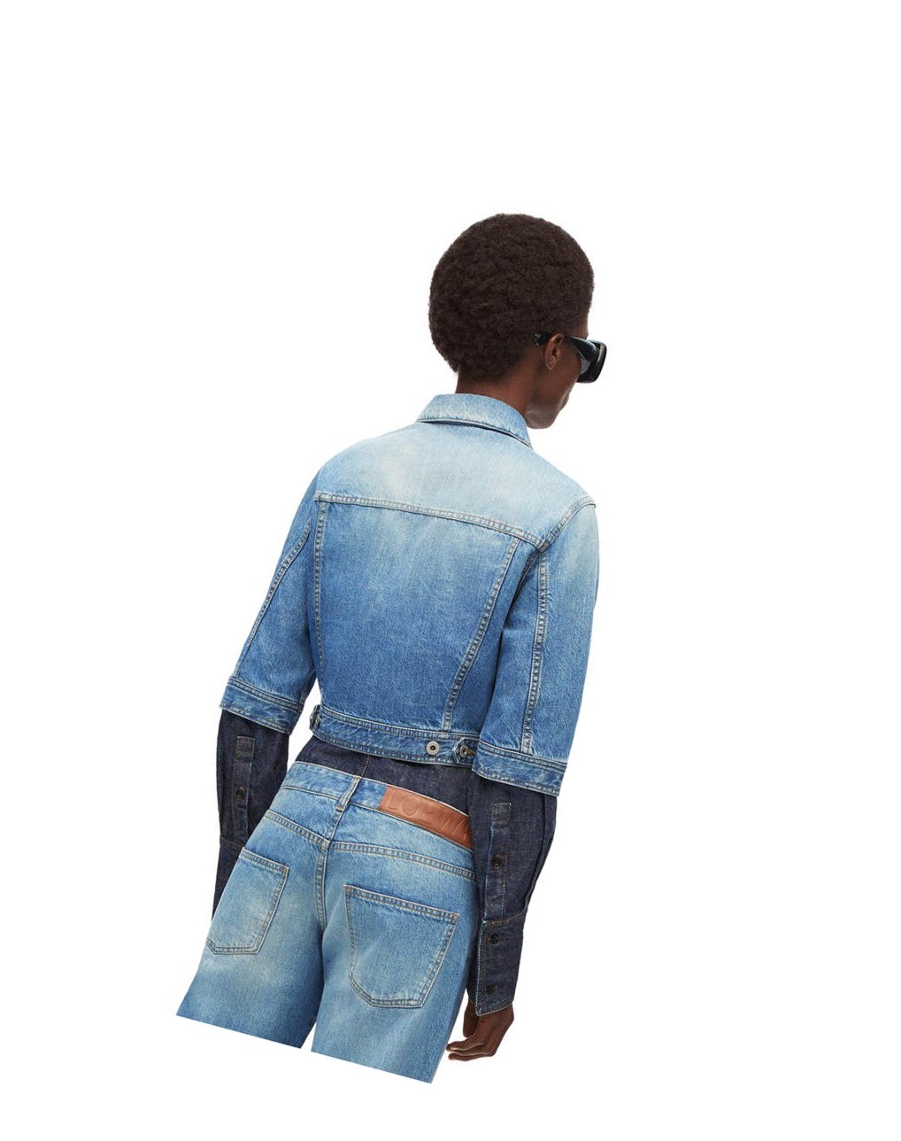 Loewe Trompe l'oeil jacket in denim Azules | MZTQB-9458