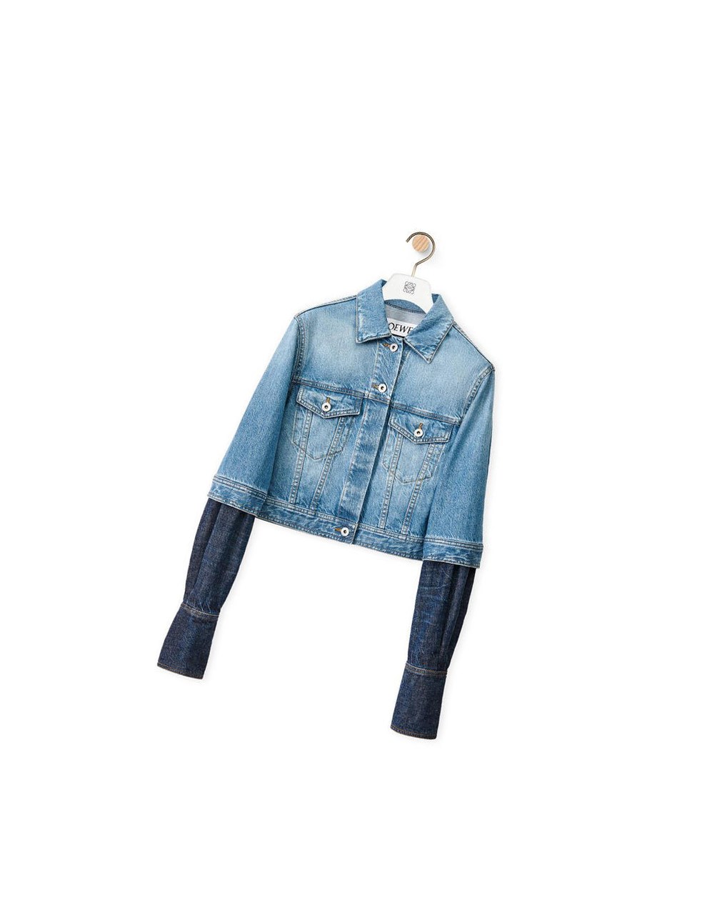 Loewe Trompe l'oeil jacket in denim Azules | MZTQB-9458