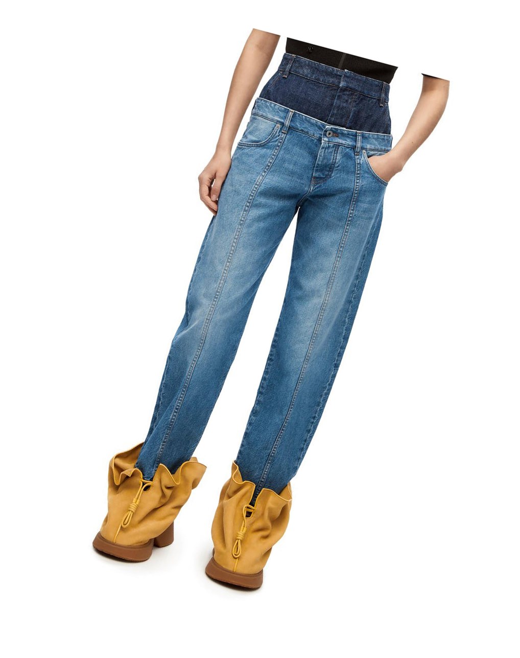 Loewe Trompe l'oeil jeans in denim Azules | ZDMKE-3108