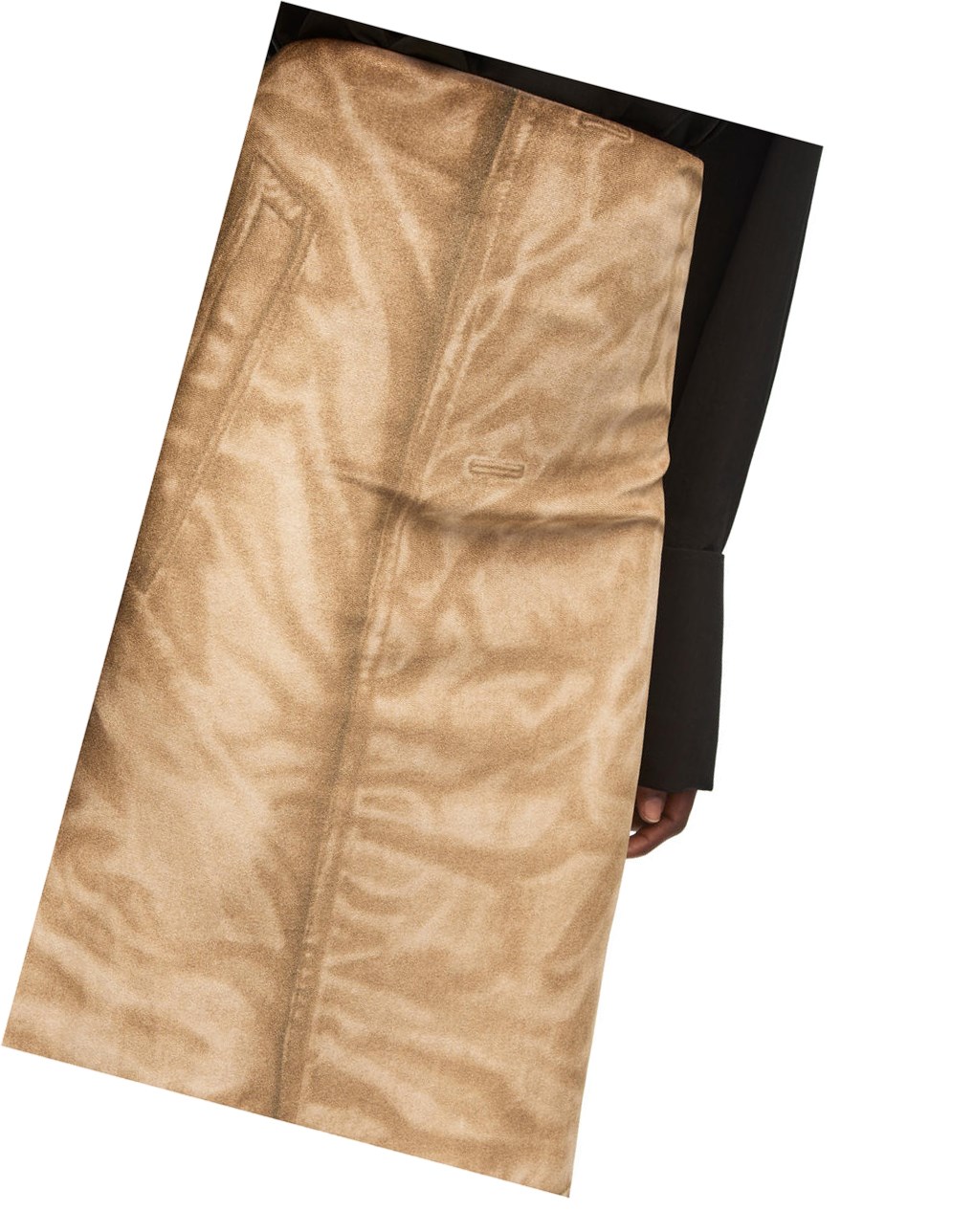 Loewe Trompe l'oeil skirt in velvet Marrom Negros | JAQDP-4723