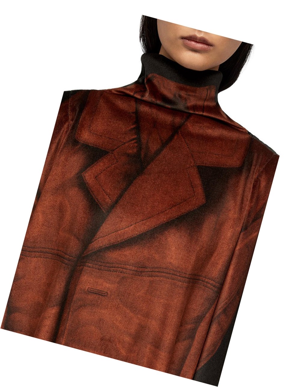 Loewe Trompe l'oeil top in velvet Marrom Negros | TQXNP-1865