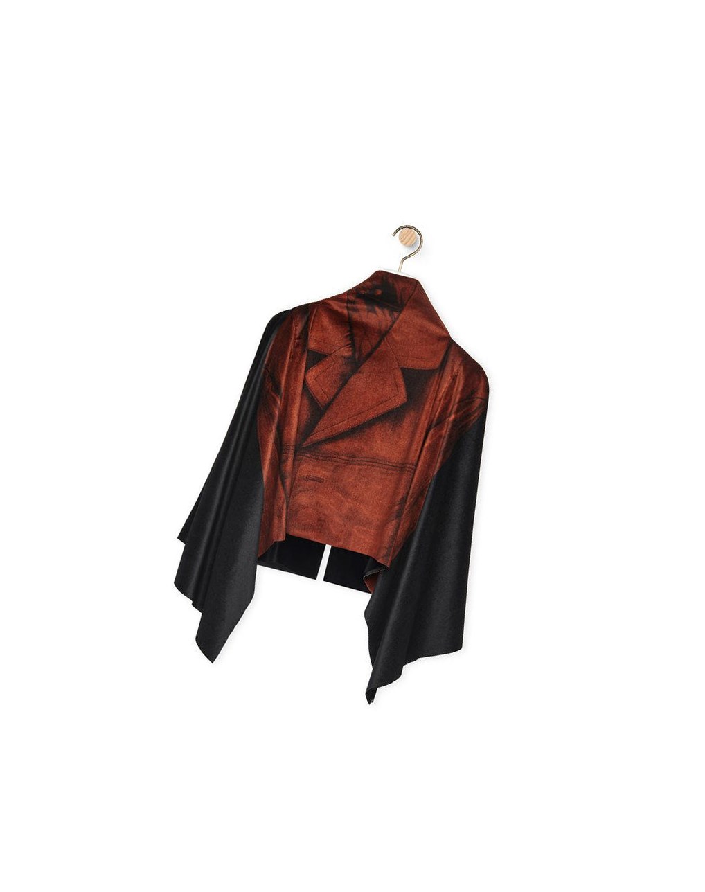 Loewe Trompe l'oeil top in velvet Marrom Negros | TQXNP-1865