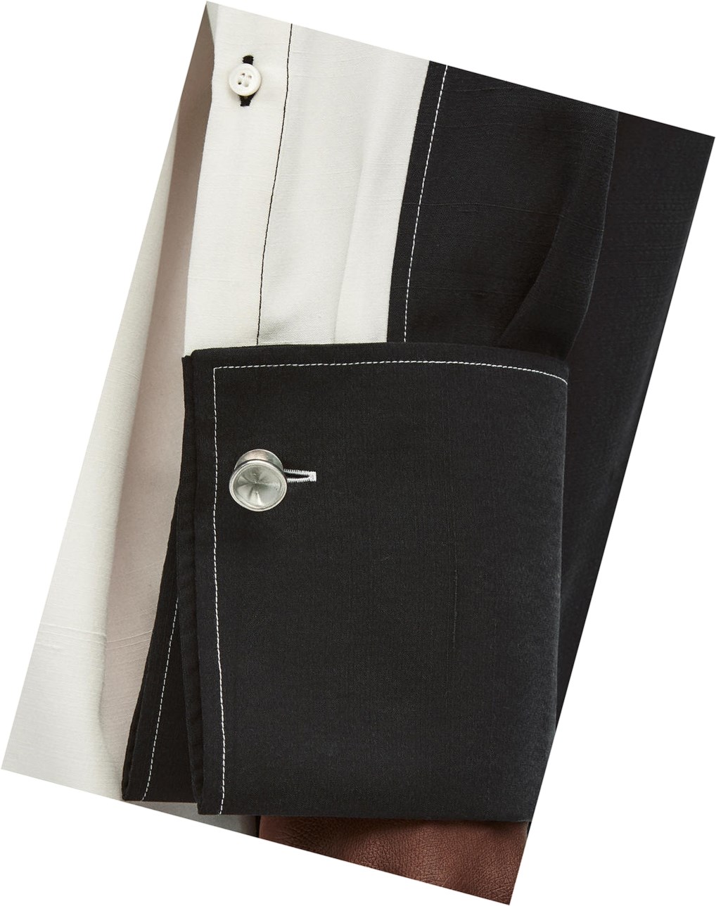 Loewe Tunic shirt in silk Blancos Negros | JLFSZ-5048