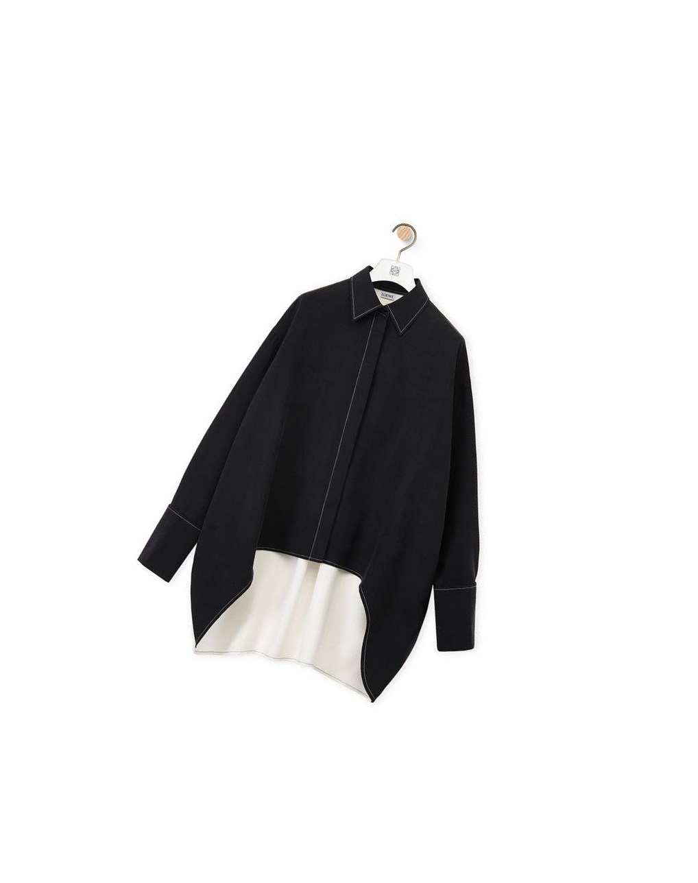 Loewe Tunic shirt in silk Blancos Negros | JLFSZ-5048