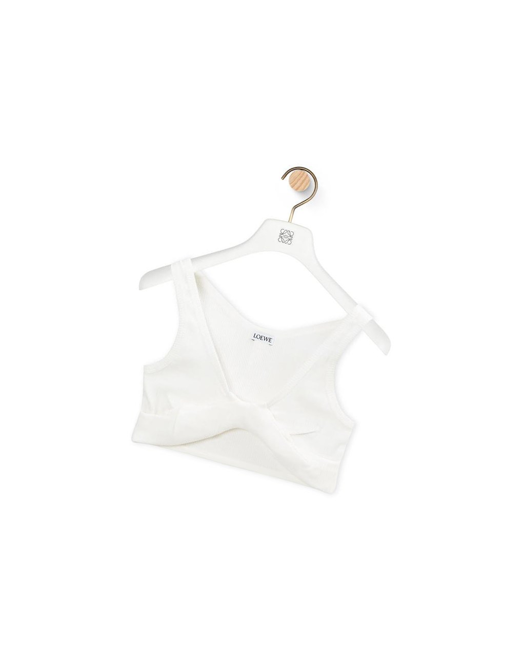 Loewe Twisted bra top in cotton Blancos | KUSPN-5679