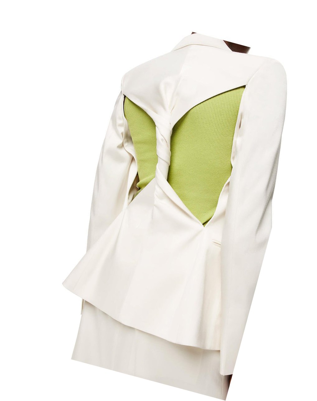 Loewe Twisted jacket in wool and silk Blancos | AFCJV-0492