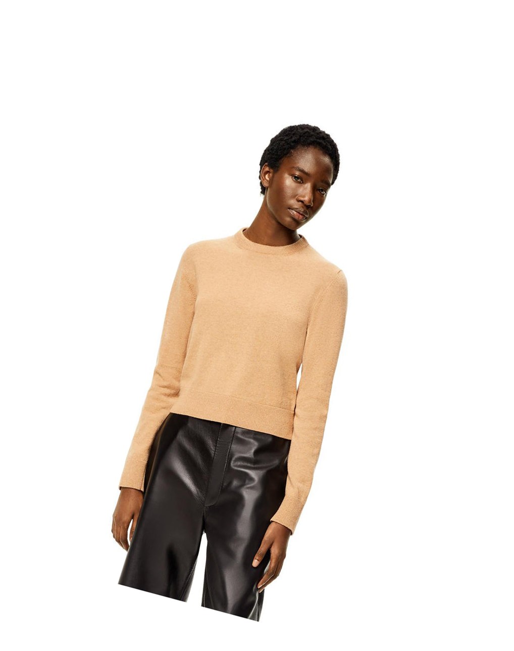 Loewe Twisted sweater in wool Camel | KBSHA-6851