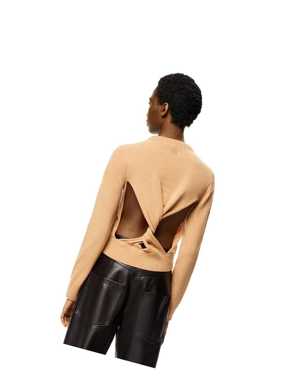Loewe Twisted sweater in wool Camel | KBSHA-6851