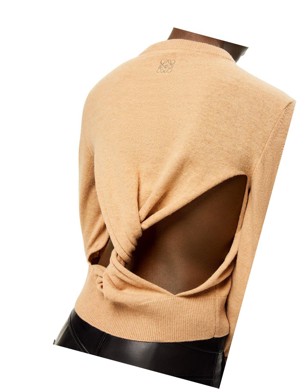 Loewe Twisted sweater in wool Camel | KBSHA-6851