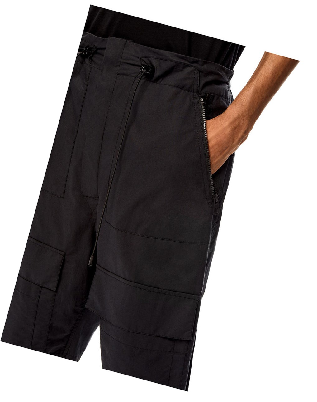 Loewe Utility cargo bermuda shorts in cotton Negros | VCLOD-5629
