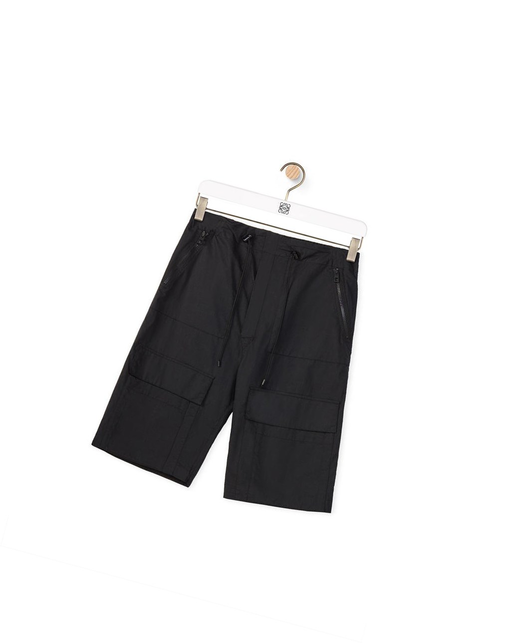 Loewe Utility cargo bermuda shorts in cotton Negros | VCLOD-5629