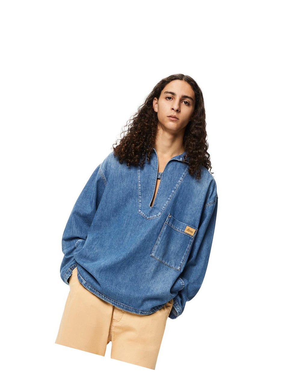 Loewe Vareuse shirt in denim Azules | DXFCI-9078