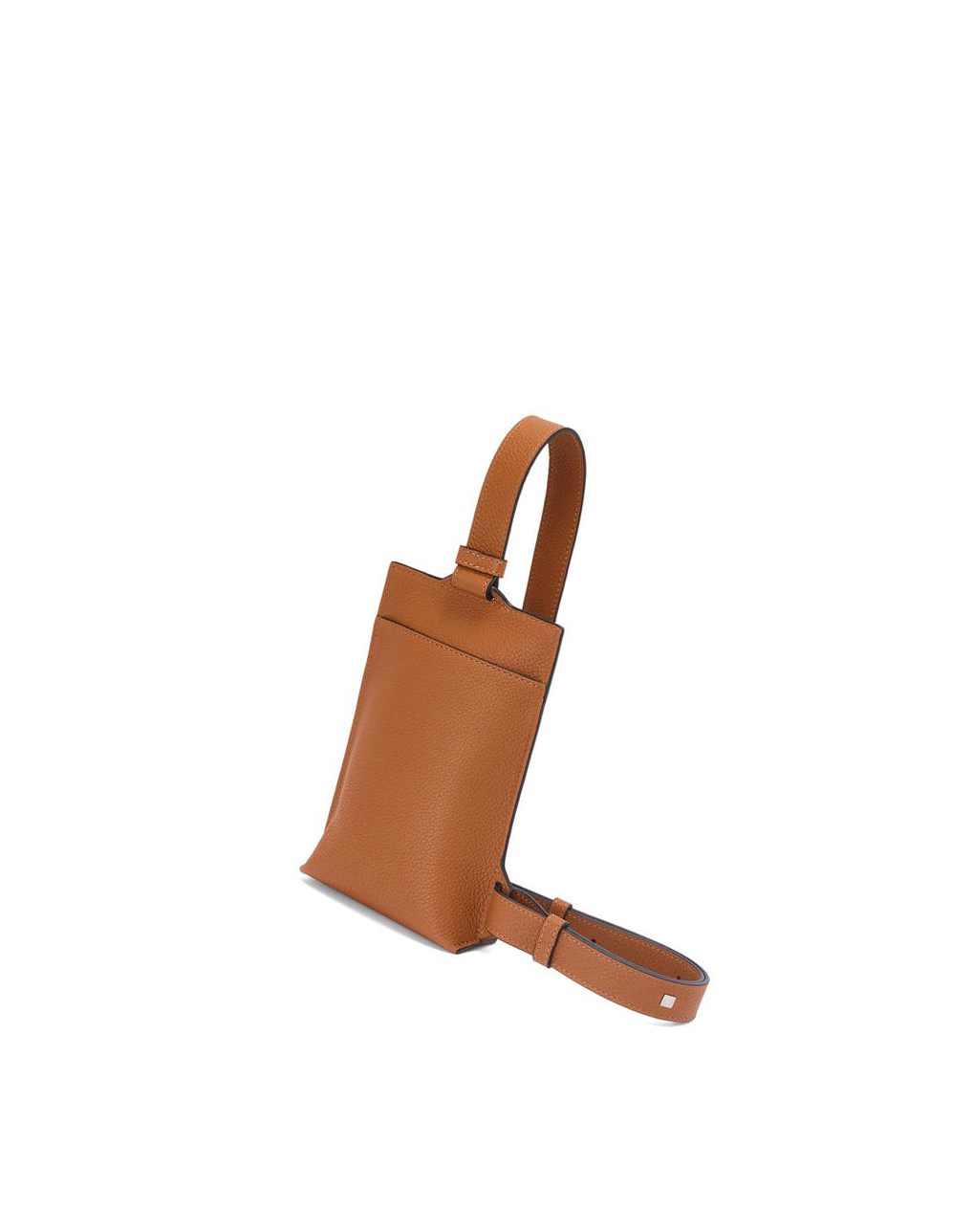Loewe Vertical T Pocket in grained calfskin Tan | DNFBZ-2046