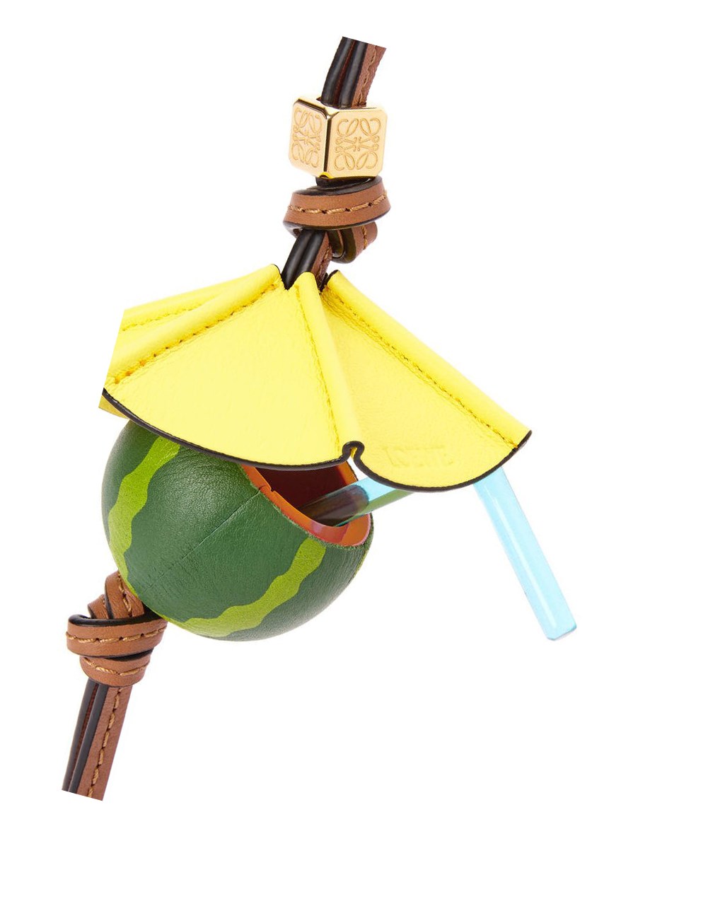 Loewe Watermelon cocktail charm in calfskin and brass Verdes | ZLSAC-4372