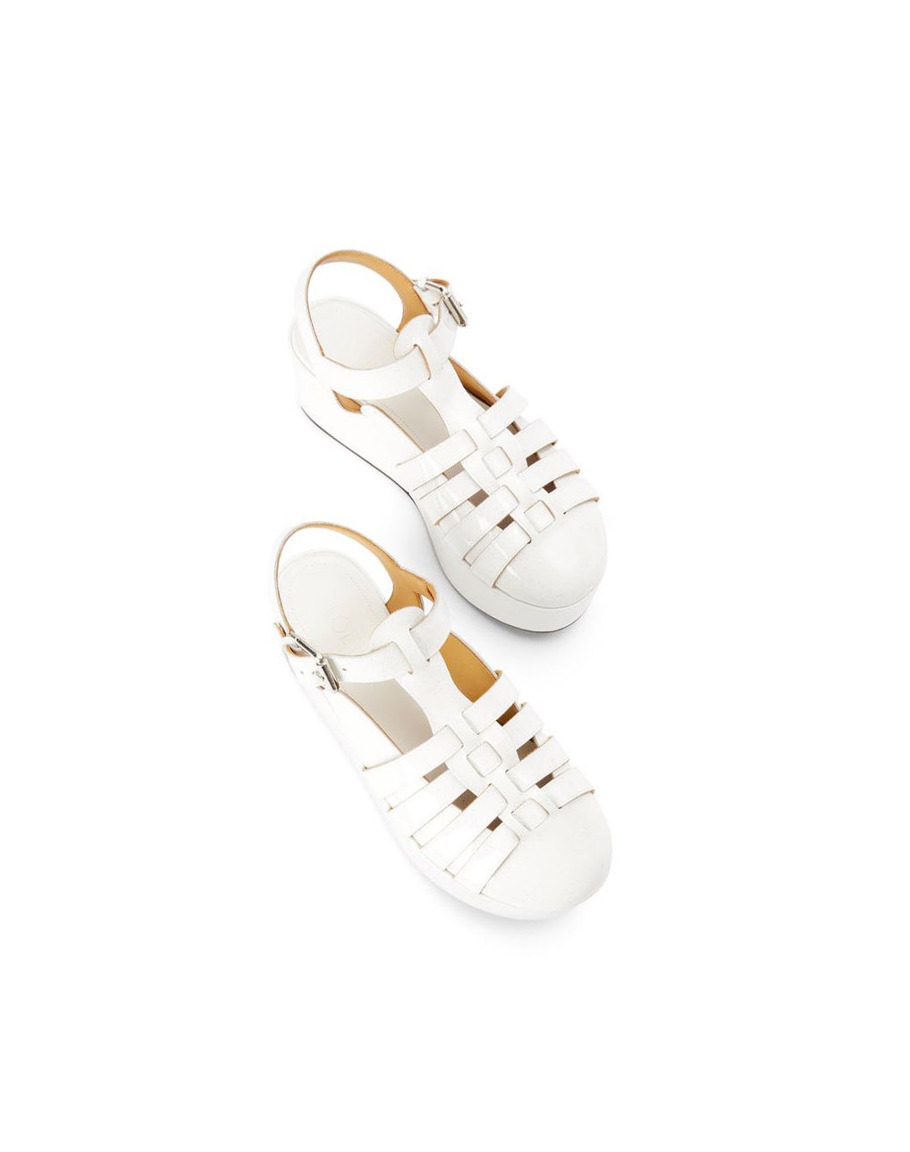 Loewe Wedge sandal in calfskin Blancos | PHVEZ-5174