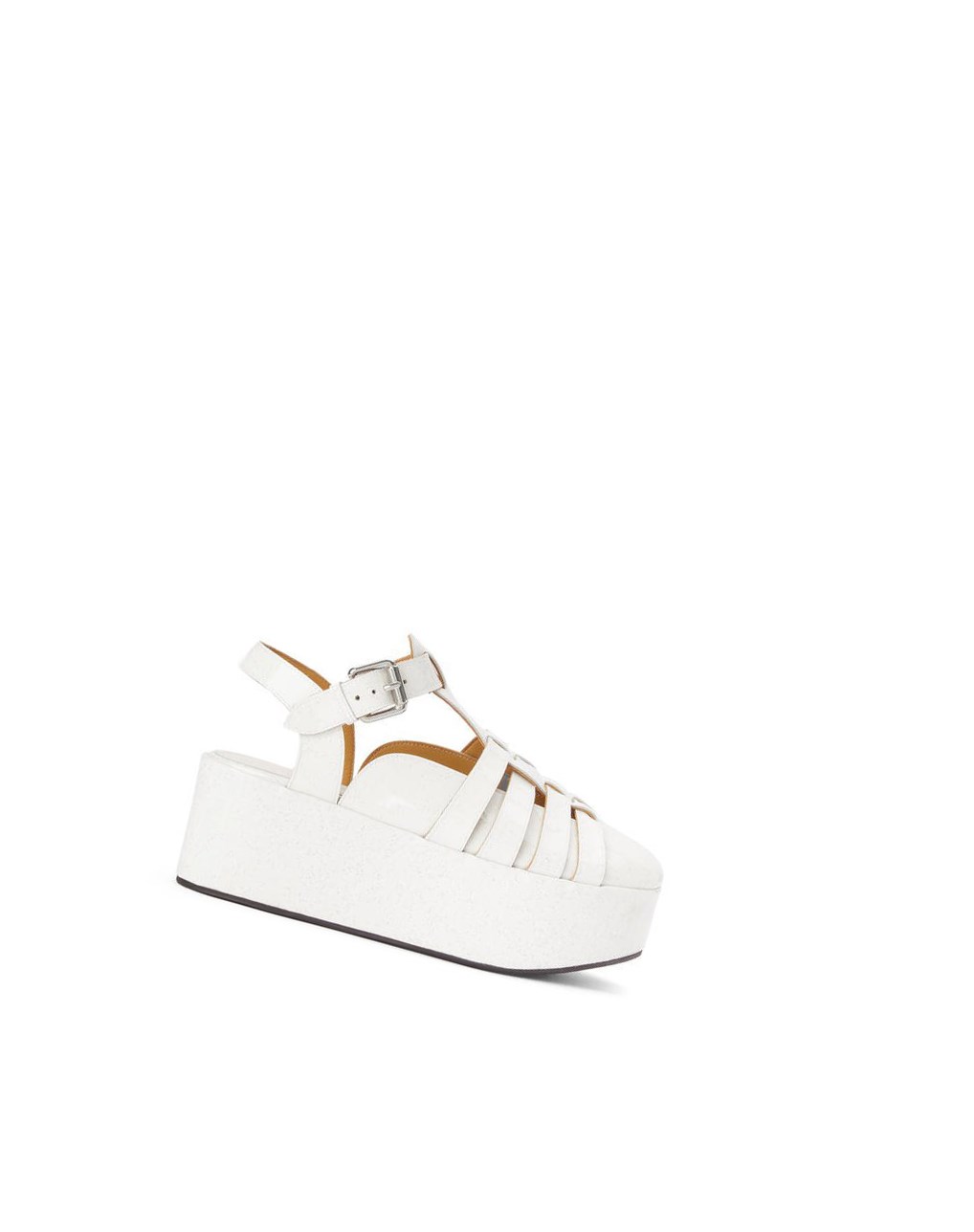 Loewe Wedge sandal in calfskin Blancos | PHVEZ-5174