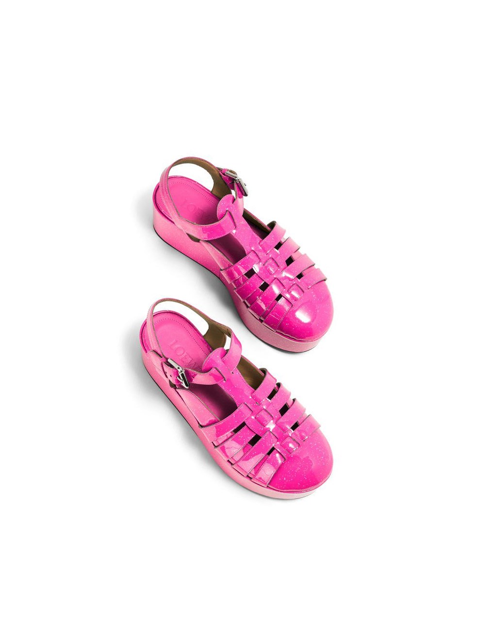Loewe Wedge sandal in calfskin Rosas | TSZNX-7548